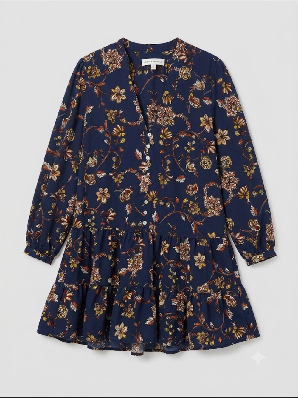 Emma & Michele Navy Floral Mini Dress - Medium